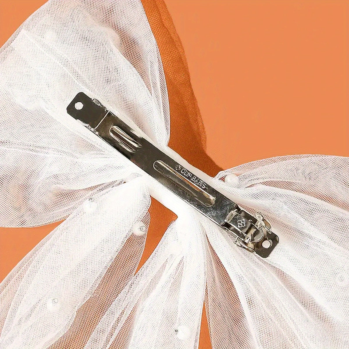 Pearl White Hair Bow Veil