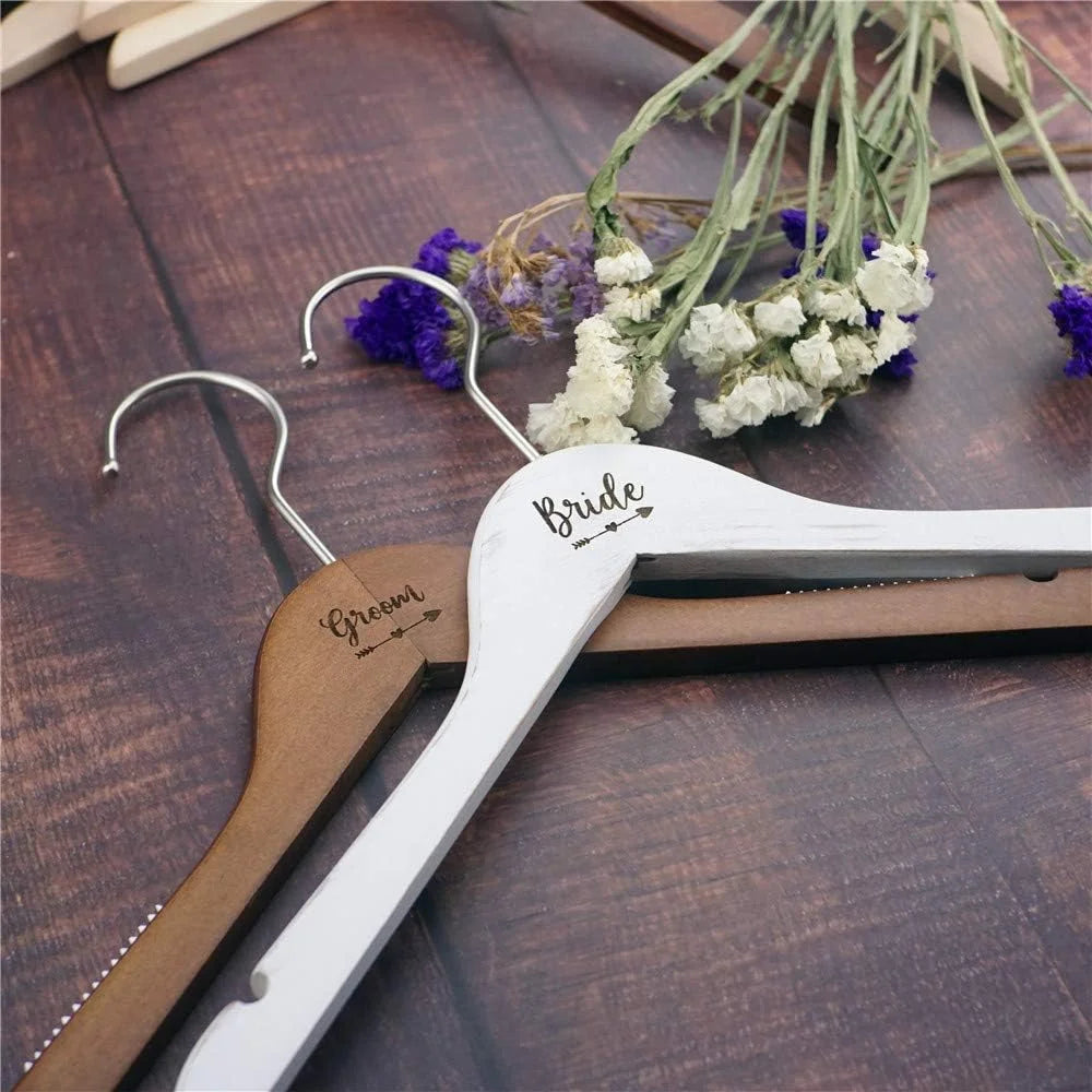 2-pack Wedding Hangers for Bride and Groom