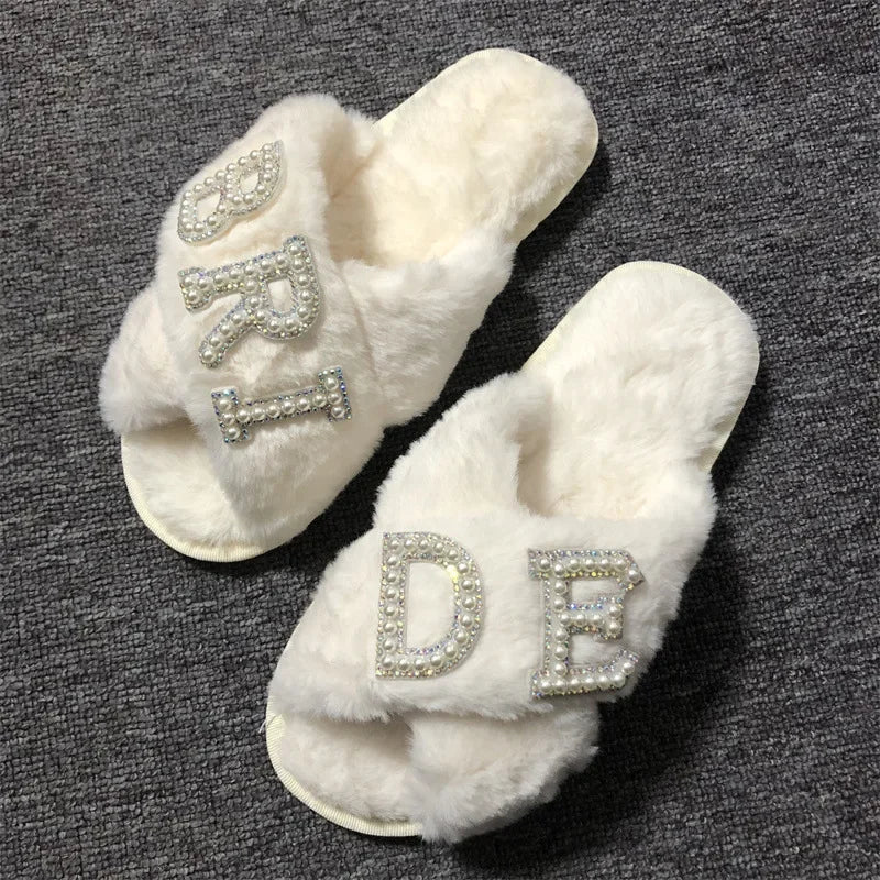 BRIDE/WIFEY Plush Slippers