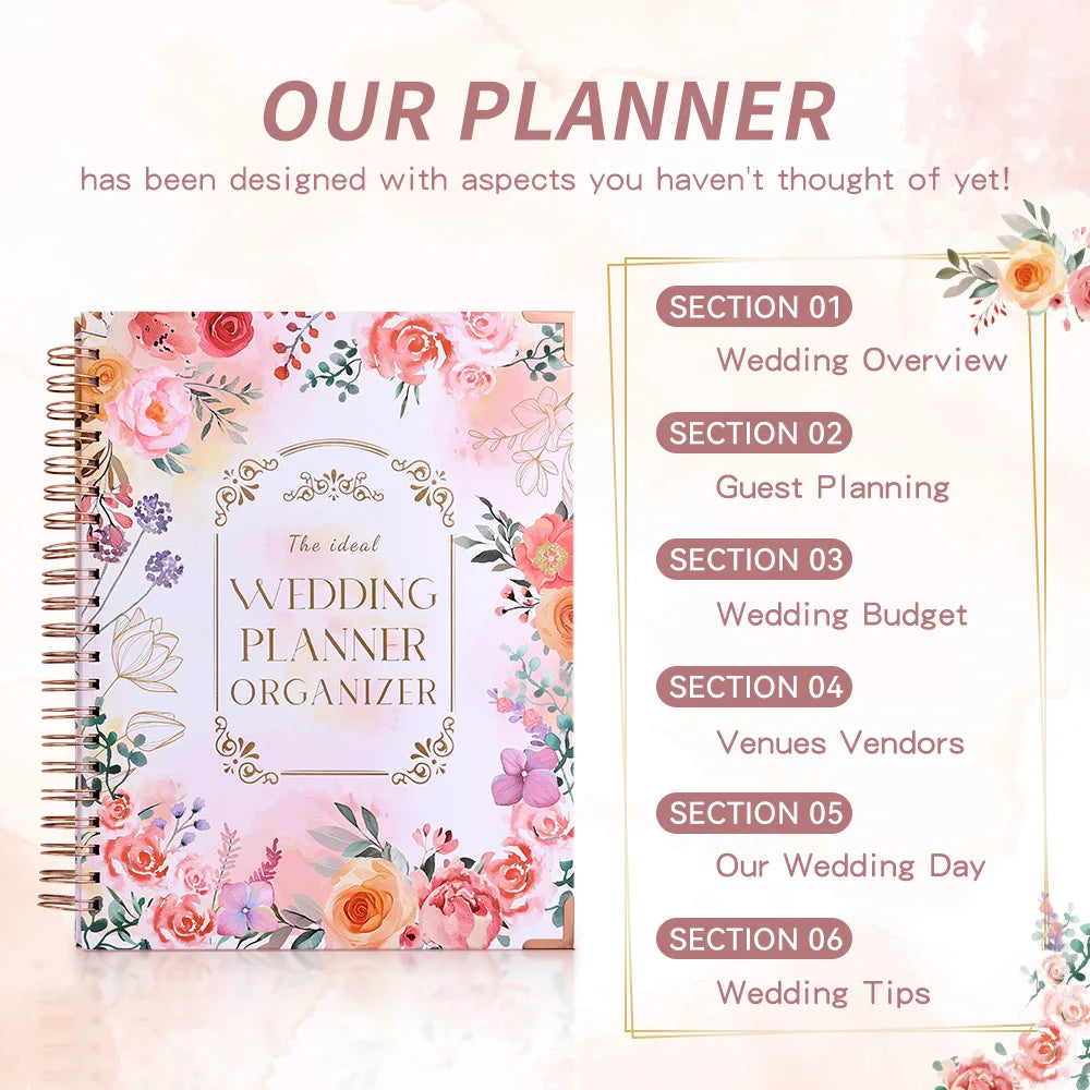 Wedding Planner for Bride- wedding budget tips included (132 pages)